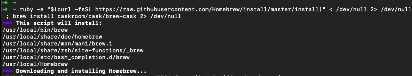 Install brew cask on mac